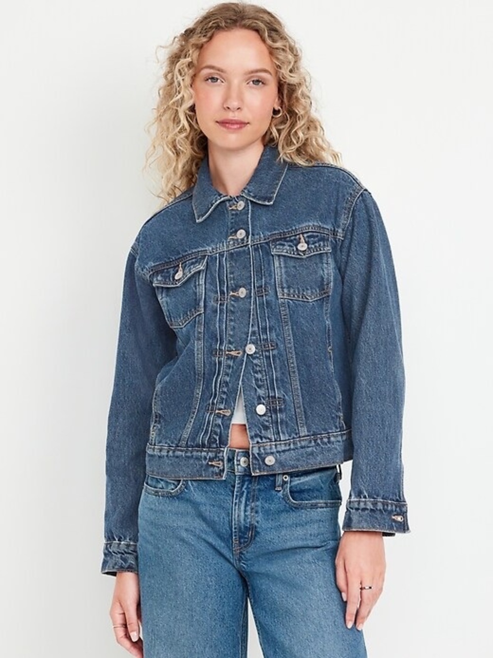 Old Navy L Classic Blue Denim Classic Jean Jacket